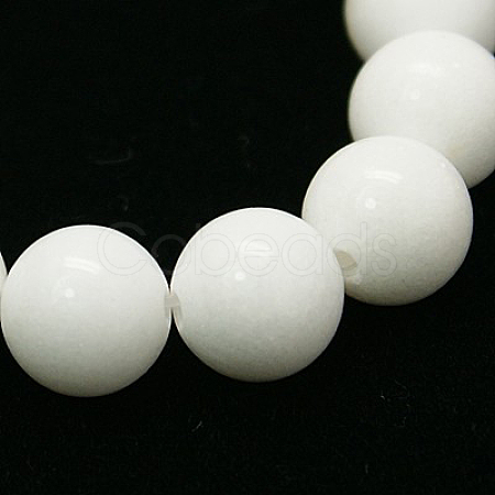 Natural Mashan Jade Round Beads Strands G-D263-14mm-XS01-1