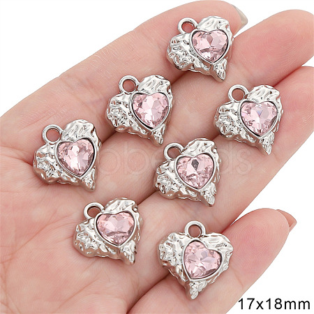 Platinum Alloy Resin Rhinestone Pendants PW-WGBD34C-14-1