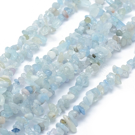 Natural Aquamarine Beads Strands G-P406-05-1