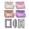 K9 Glass Rhinestone Cabochons, Point Back & Back Plated, Faceted, Rectangle, Mixed Color, 10x8x4mm