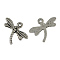 Tibetan Style Zinc Alloy Pendants, Dragonfly, Cadmium Free & Lead Free,, Antique Silver, 18x15x1mm, Hole: 1mm, about 2000pcs/1000g