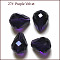 Imitation Austrian Crystal Beads, Grade AAA, Faceted, teardrop, Indigo, 8x10mm, Hole: 0.9~1mm