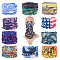 Polyester Magic Headbands, Bandana Scarf, Neck Gaiter, UV Resistence Seamless Headwear, for Outdoor Workout Running, Mixed Color, 24x48cm