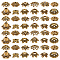 GOMAKERER 240Pcs 12 Styles Tibetan Style Zinc Alloy Bead Caps, Flower, Antique Golden, 6~10x6~10x2~5mm, Hole: 1~2mm, 20pcs/style