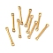 Ion Plating(IP) 304 Stainless Steel Connector Charms, Bar Links, Real 18K Gold Plated, 15x2.5x1.2mm, Hole: 1.2mm