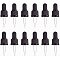 Glass Dropper Set Transfer Graduated Pipettes, Black, 6.5x2.2cm, Fit for 5ml Essential Oil Bottle