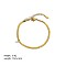 Simple Stainless Steel Snake Chains Bracelets for Summer Beach, Real 18K Gold Plated, 6-3/4 inch(17cm), 4mm