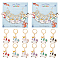 Alloy Enamel Unicorn Pendant Locking Stitch Markers, 304 Stainless Steel Clasp Stitch Marker, Mixed Color, 3.4cm,  6 colors, 2pcs/color, 12pcs/set