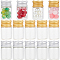 SUNNYCLUE 40Pcs 2 Colors Glass Bottles Bead Containers, Screw Top Bead Storage Tubes with Aluminum Cap, Column, Golden & Silver, 2.2x3.5cm, Capacity: 6ml(0.20fl. oz), 20pcs/color