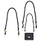 Adjustable PU Leather Bag Straps, with KC Gold Plated Alloy Swivel Clasps, Bag Replacement Accessories, Black, 83.5~152x0.5~2cm