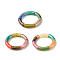 Acrylic Curved Tube Chunky Stretch Bracelet for Women, Mixed Color, Inner Diameter: 2 inch(5.05~5.2cm)