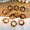 Resin Rings, Jwewly for Unisex, Nuggest, Chocolate, Inner Diameter: 18mm, 10pcs/set