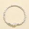 Natural Howlite & Freshwater Pearl Bead Stretch Bracelets for Women, 7-1/8 inch(18cm)