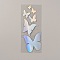 Laser Style PET Waterproof Self-adhesive Stickers, for Car, Motorcycle Decoration, Colorful, Butterfly Pattern, 173x78x0.1mm, Butterfly: 12~66x9~59mm