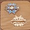 Alloy Alligator Hair Clips Finding, Flower, Cornflower Blue, 50x40mm, 10pcs/set