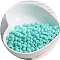 Macaron Baking Paint Glass Seed Beads, Fringe Teardrop Beads, Turquoise, 5mm