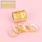 5 Rolls Adhesive Paper Tapes, Decorative Sticker Roll Tape, for Card-Making, Scrapbooking, Diary, Planner, Envelope & Notebooks, Gold, 10mm