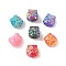 UV Plating Opaque Acrylic Beads, Lion, Mixed Color, 13x12x11.5mm, Hole: 1.8mm