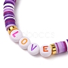 Polymer Clay Heishi Beads Stretch Bracelets BJEW-JB05711-01-3