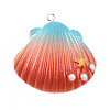 Opaque Resin Pendants X-RESI-S356-059B-06-1