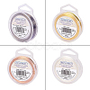 4 Colors Round Copper Wire for Jewelry Making CWIR-BC0002-02-3