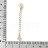 Brass Micro Pave Clear Cubic Zirconia Chain Extender KK-G491-52D-G-3