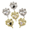 Rack Plating Alloy Rhinestone Pendants PALLOY-F312-24G-1