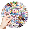 50Pcs Paper Self-Adhesive Picture Stickers AJEW-S036-08-3