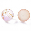 Transparent Spray Painted Frosted Glass Beads X-GLAA-N035-05B-04-2