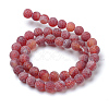 Natural & Dyed Crackle Agate Bead Strands X-G-T056-8mm-05-2