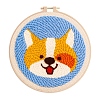 DIY Animal Pattern Punch Embroidery Beginner Kits for Beginners PW-WGCCAFD-07-1