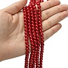 Eco-Friendly Dyed Glass Pearl Bead Strands HY-A008-6mm-RB084-4