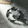 Natural Lava Rock Beaded Stretch Bracelets BJEW-JB09630-3