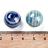 UV Plating Rainbow Iridescent Acrylic Beads OACR-F009-05-3