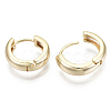 Brass Huggie Hoop Earrings KK-S348-512-NF-1