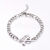 Couples 304 Stainless Steel Link Bracelets Sets BJEW-I283-03-4