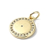 Brass Micro Pave Claer Cubic Zirconia Charms KK-H475-46G-2