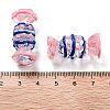 Transparent Acrylic Enamel Beads OACR-P027-01G-3