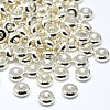 Brass Flat Round Spacer Beads KK-M085-13S-NR-1