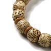 Moon and Star Bodhi & Synthetic Shoushan Stone Beaded Stretch Bracelets BJEW-B080-11-3
