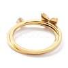 2Pcs 2 Style Ion Plating(IP) 304 Stainless Steel Butterfly Finger Rings Set with Enamel RJEW-K244-01G-3