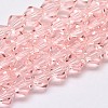 Imitate Austrian Crystal Bicone Glass Beads Strands X1-GLAA-F029-4x4mm-15-1