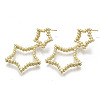 Brass Dangle Stud Earring KK-N232-104G-NF-1