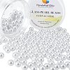 1 Box 8mm White Tiny Satin Luster Glass Pearl Beads Round Loose Beads for Jewelry Making HY-PH0001-8mm-001-1
