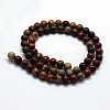 Natural Polychrome Jasper/Picasso Stone/Picasso Jasper Beads Strands G-I199-09-6mm-2