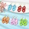 Acrylic Curb Chains Shape Dangle Earrings EJEW-JE05571-4