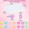 240Pcs 8 Colors Heart Acrylic Beads TACR-YW0001-92-2