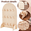 Arch Shaped Wood Bracelet Display Stands BDIS-WH0007-02-4