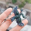 Alloy Rhinestone Brooch for Backpack Clothes PW-WG346B9-01-2