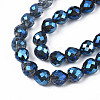 Electroplate Translucent Glass Beads Strands EGLA-N002-26-D01-3